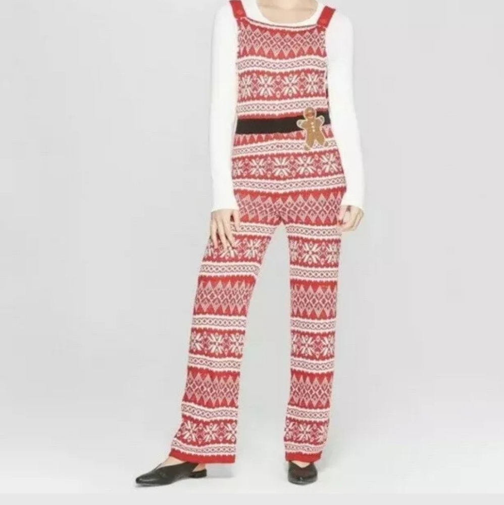 Christmas sweater overalls